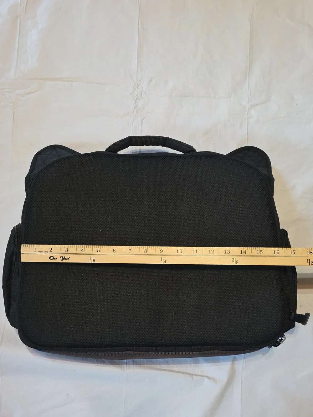 Eddie Bauer Nylon Messenger Laptop Bag Briefcase Travel‎ Gray Black